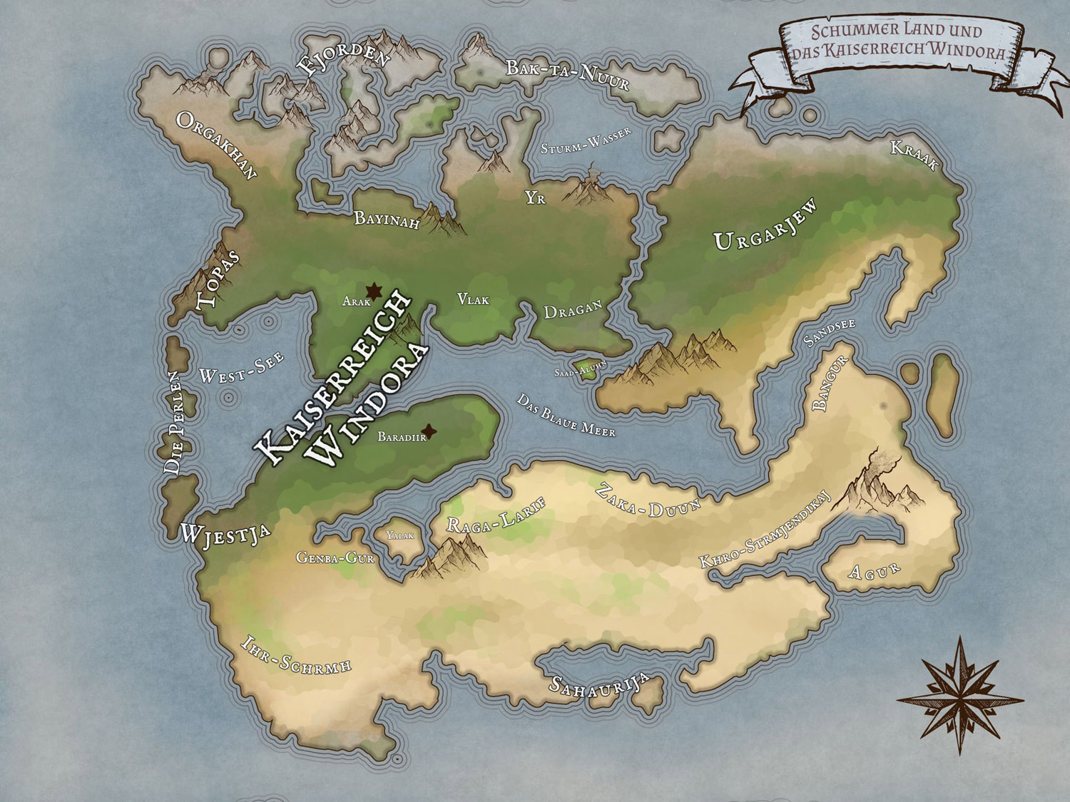 Chroniken von Windora - Weltkarte